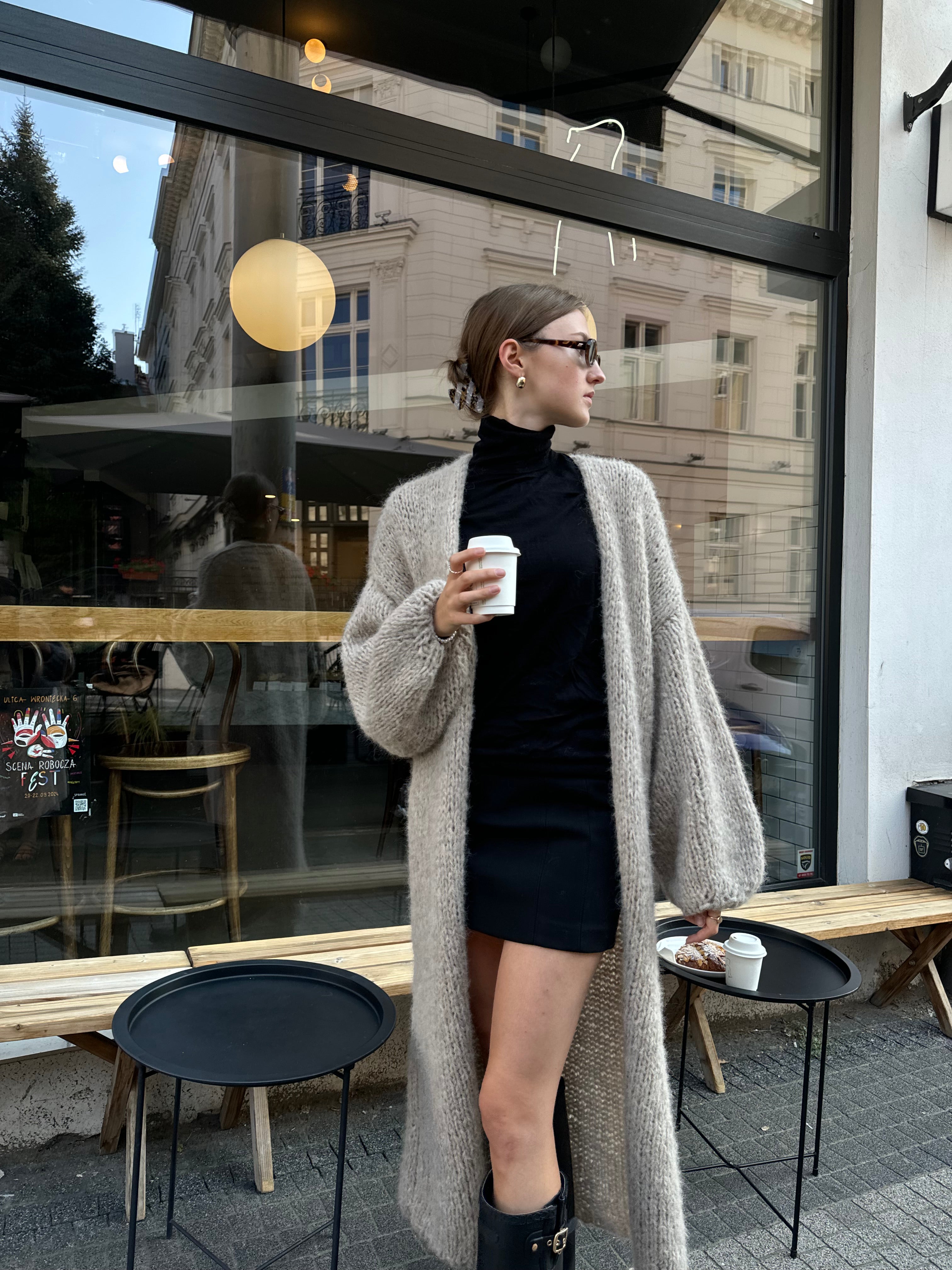 Długi Kardigan Aura