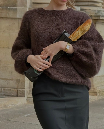 Sweter kid mohair silk